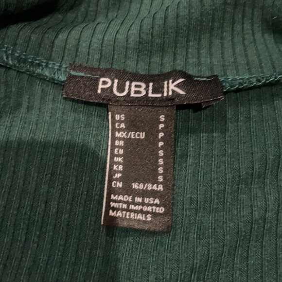 Publik green full zip Long sleeve crop small - Picture 7 of 9